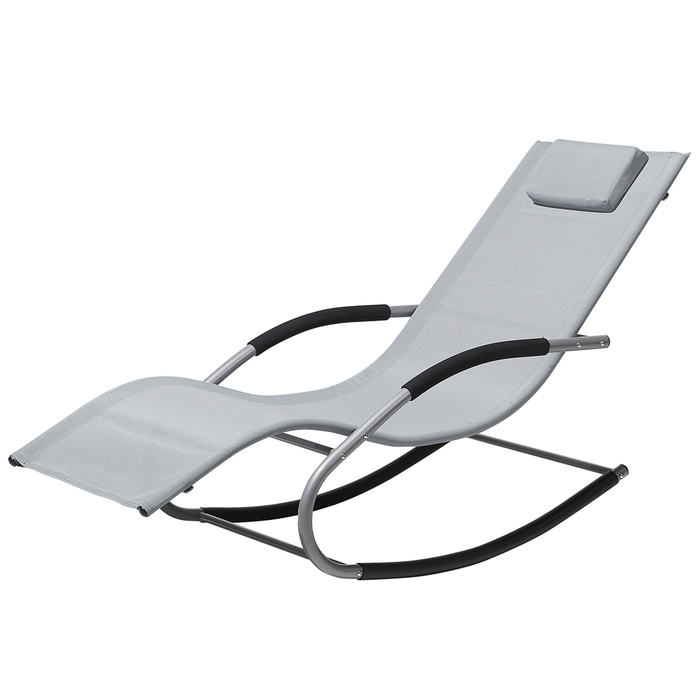 Beliani - CARANO - Strandstoel - Grijs - Staal