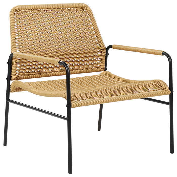 Beliani - PRASIMO - Tuinstoel set van 2 - Naturel - PE Rotan