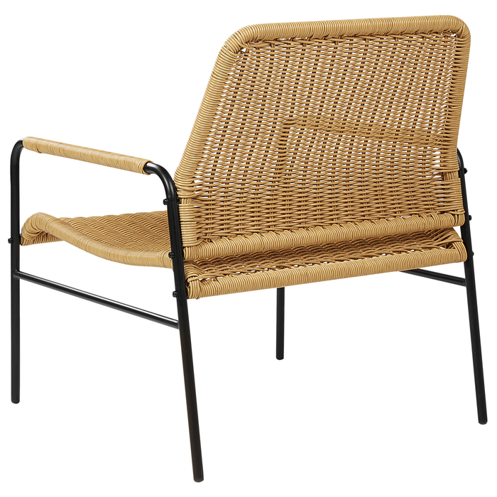 Beliani - PRASIMO - Tuinstoel set van 2 - Naturel - PE Rotan