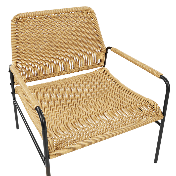 Beliani - PRASIMO - Tuinstoel set van 2 - Naturel - PE Rotan