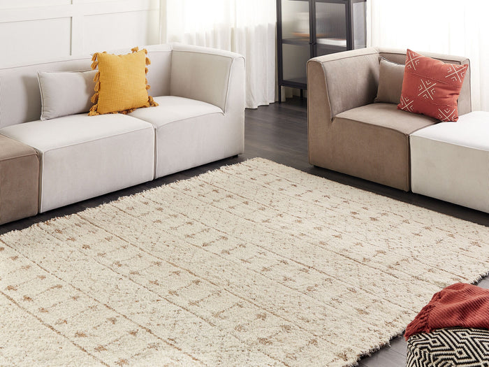 Beliani - SANAO - Vloerkleed - Beige - 200 x 300 cm - Katoen