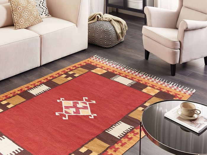 Beliani - PARAKAR - Vloerkleed - Meerkleurig - 140 x 200 cm - Katoen