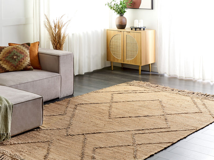 Beliani - HANDERE - Vloerkleed - Beige - 200 x 300 cm - Jute