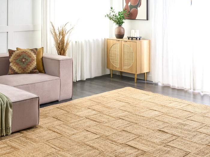 Beliani - ESENTEPE - Vloerkleed - Beige - 300 x 400 cm - Jute