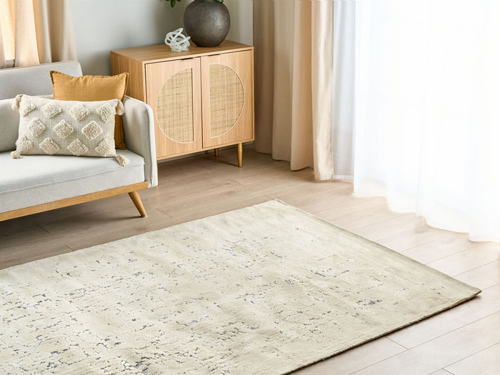 Beliani - NAKUS - Vloerkleed - Lichtbeige - 160 x 230 cm - Polyester