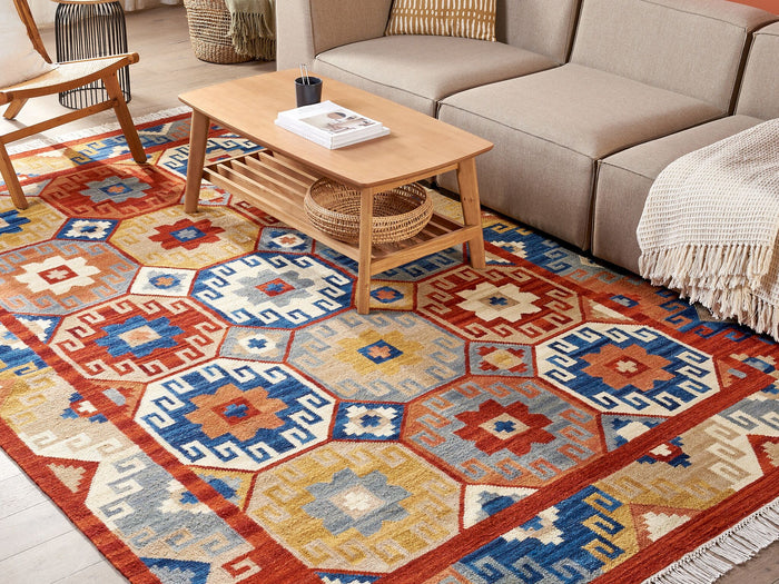 Beliani - LUSARAT - Kelim vloerkleed - Multicolor - 200 x 300 cm - Wol