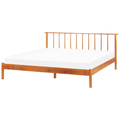 Beliani-BARRET II-Tweepersoonsbed-Lichtbruin-180 x 200 cm-Dennenhout