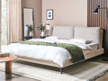 Beliani-MELLE -Tweepersoonsbed-Lichtbeige-180 x 200 cm-Corduroy