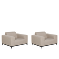 Beliani - ROVIGO - Fauteuil - Beige - Polyester