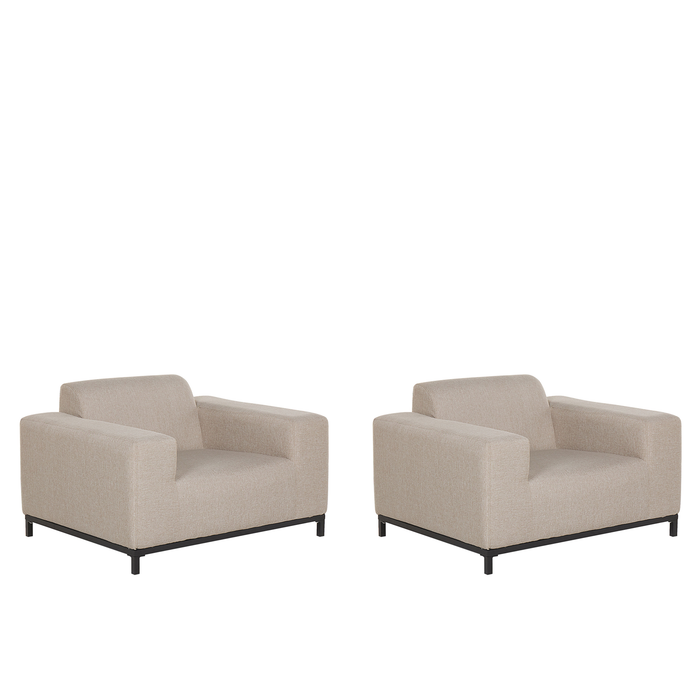 Beliani - ROVIGO - Fauteuil - Beige - Polyester