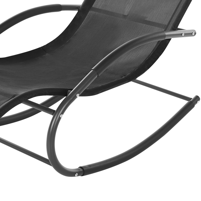 Beliani - CARANO II - Strandstoel - Zwart - Staal