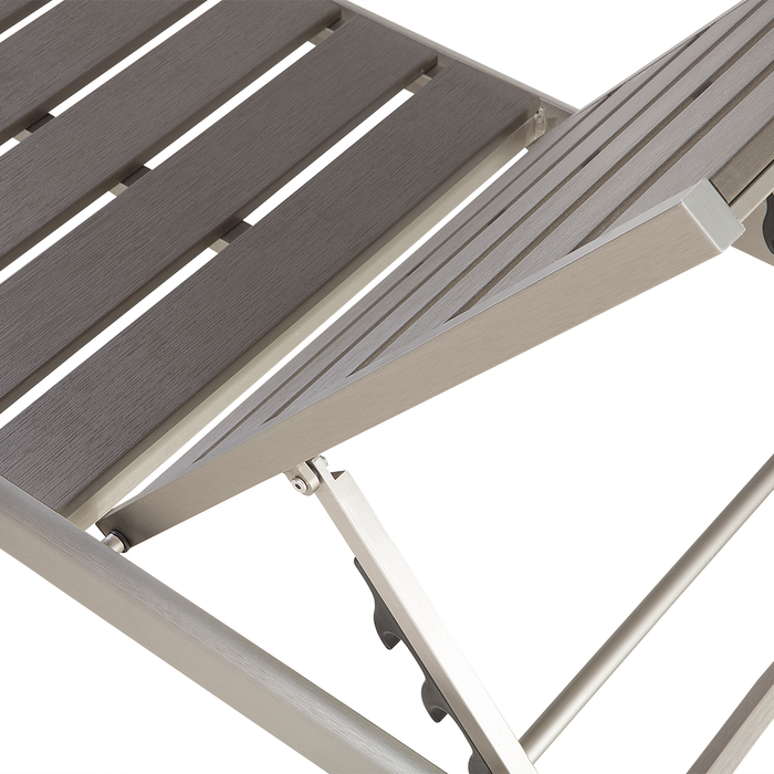 Beliani - NARDO - Strandstoel - Grijs - Aluminium