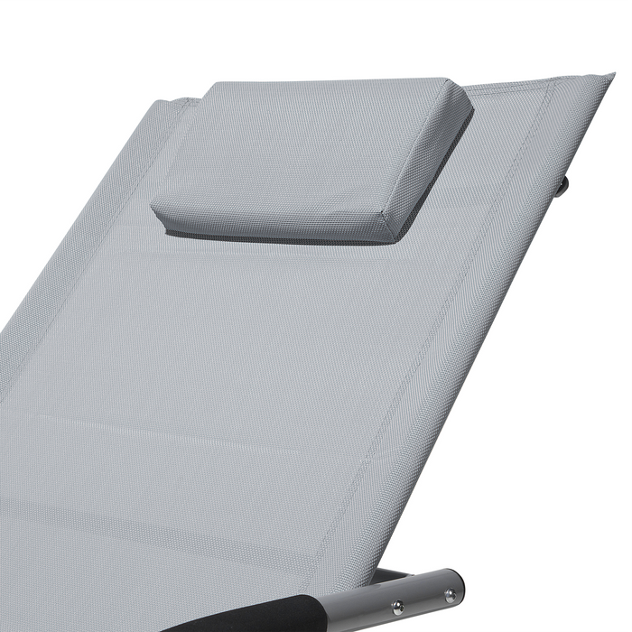 Beliani - CARANO - Strandstoel - Grijs - Staal