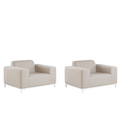 Beliani - ROVIGO - Tuinstoel set van 2 - Beige - Polyester