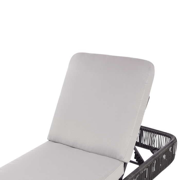 Beliani - OSINI - Ligstoel - Grijs - Rotan