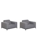 Beliani - ROVIGO - Fauteuil - Grijs - Polyester
