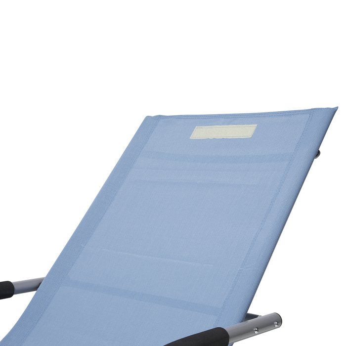 Beliani - CARANO - Strandstoel - Blauw - Staal