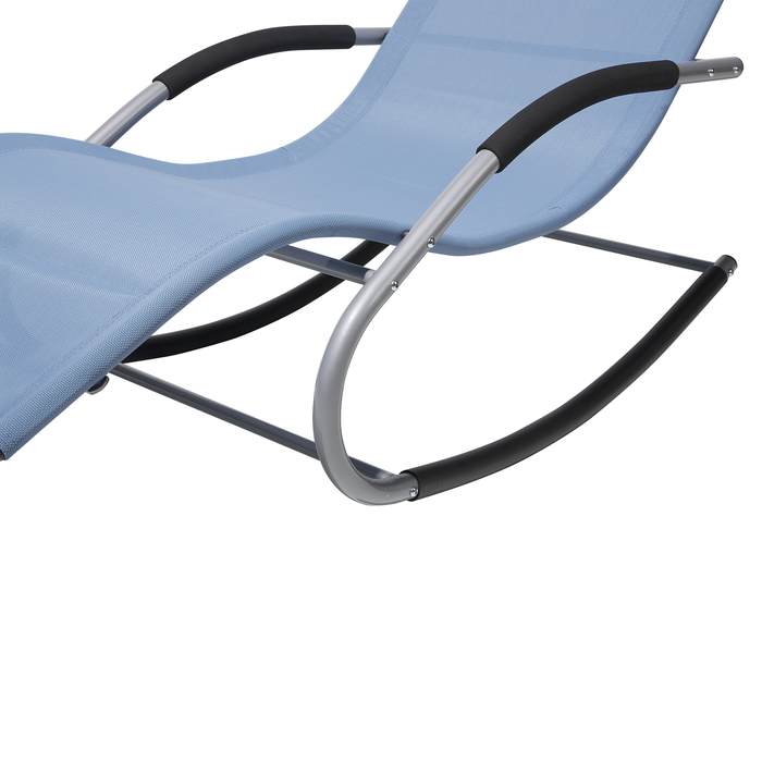 Beliani - CARANO - Strandstoel - Blauw - Staal