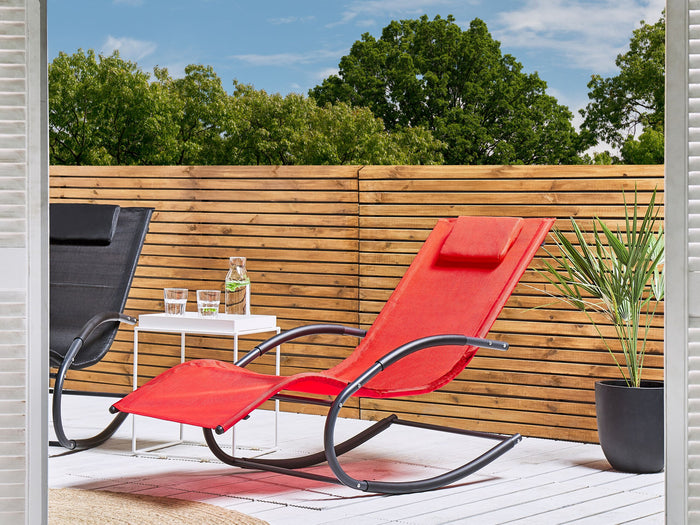 Beliani - CARANO II - Strandstoel - Rood - Staal