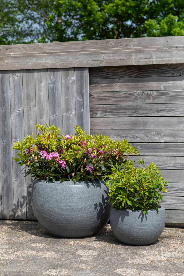 Capi Europe Vaas bol Granite - 132x90 - Antraciet