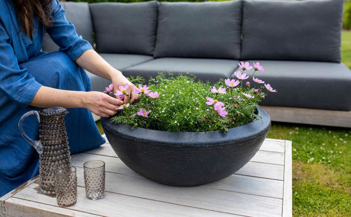 Capi Europe Schaal laag Arc Granite - 153x56 - Ivoor