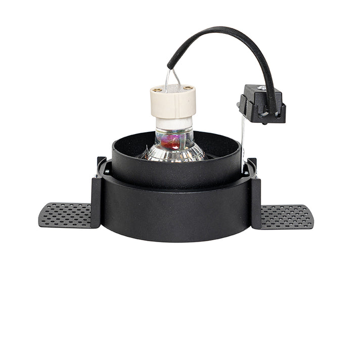 QAZQA Moderne inbouwspot zwart GU10 rond trimless - Oneon Honey