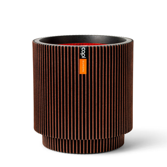 Capi Europe Vaas cilinder Groove NL - 41x43 - Koper