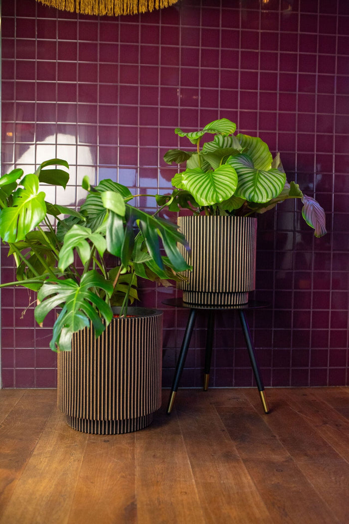 Capi Europe Vaas cilinder Groove NL - 35x38 - Ivoor