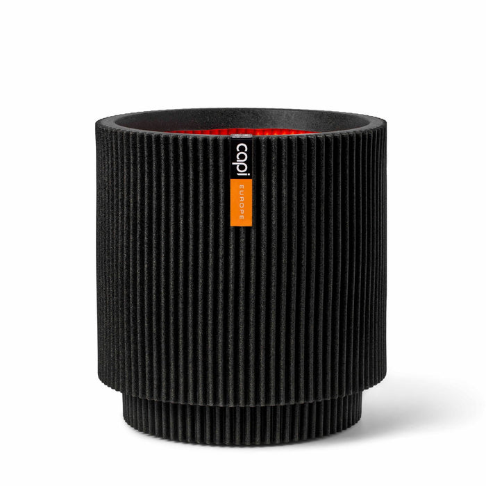 Capi Europe - Vaas cilinder Groove NL - 35x38 - Zwart