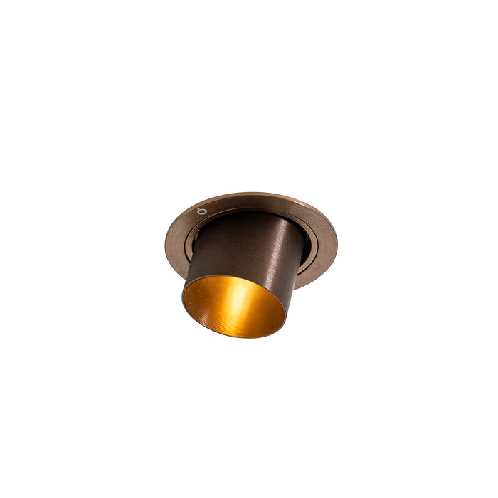 QAZQA Moderne inbouwspot donkerbrons rond kantelbaar - Installa