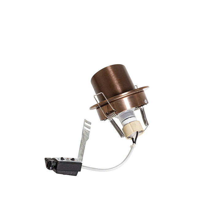 QAZQA Moderne inbouwspot donkerbrons rond kantelbaar - Installa