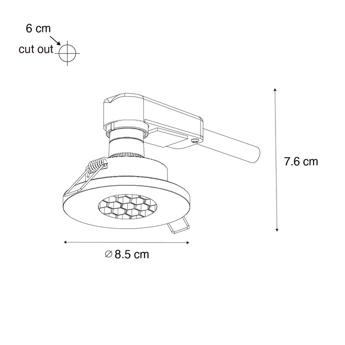 QAZQA Moderne badkamer inbouwspot goud IP54 - Shed Honey