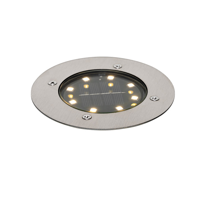 QAZQA Set van 6 grondspots staal incl. LED IP65 Solar - Terry