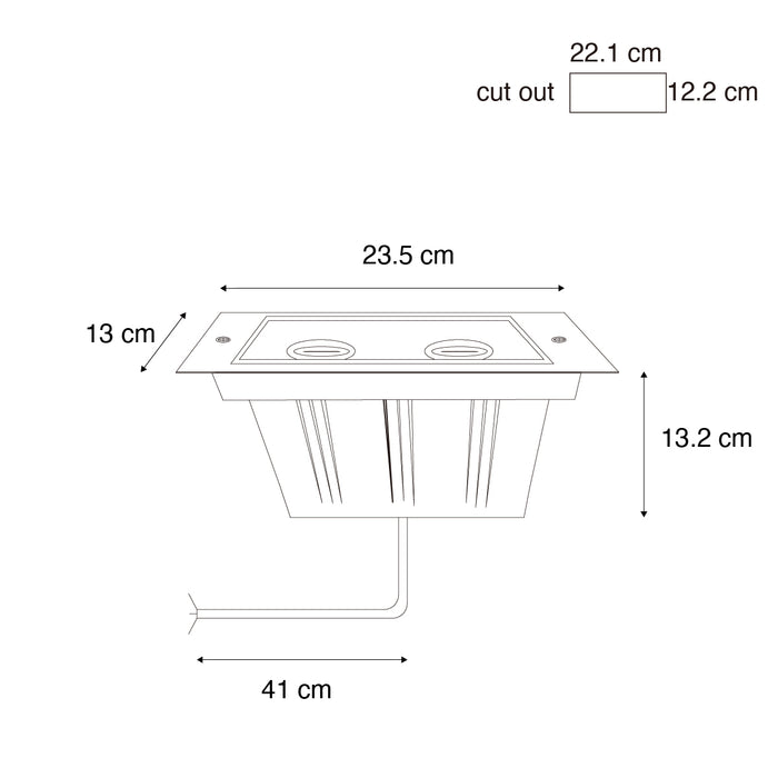 QAZQA Moderne grondspot staal 2-lichts verstelbaar IP65 - Oneon