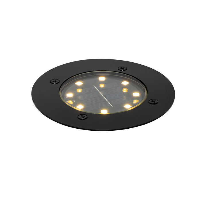 QAZQA Set van 6 grondspots zwart incl. LED IP65 Solar - Terry