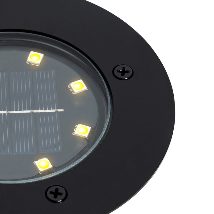 QAZQA Set van 6 grondspots zwart incl. LED IP65 Solar - Terry