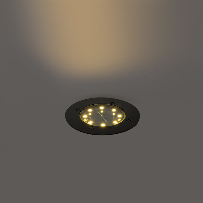 QAZQA Set van 6 grondspots zwart incl. LED IP65 Solar - Terry