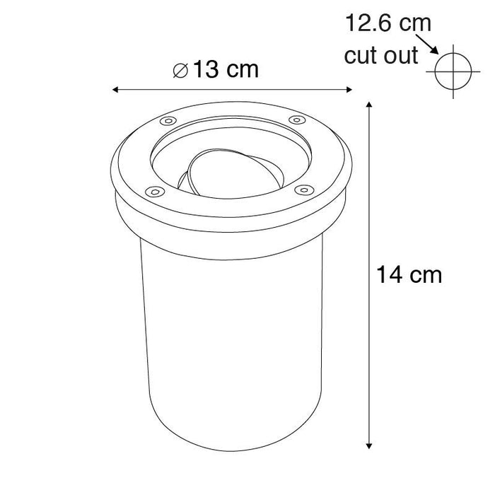 QAZQA Moderne buiten grondspot zwart verstelbaar IP65 - Delux