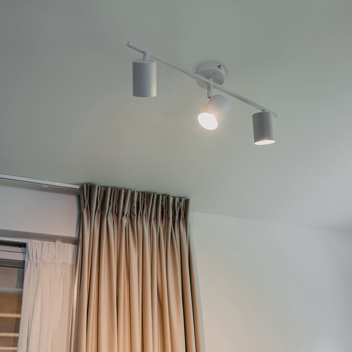 QAZQA Moderne plafondspot wit 3-lichts kantelbaar - Jeana