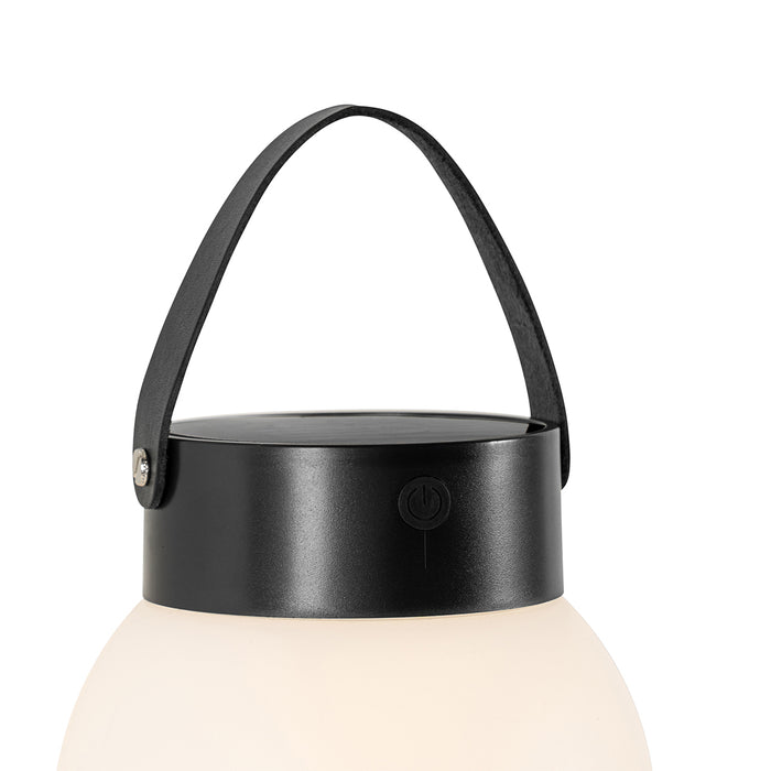 QAZQA Buiten hanglamp zwart incl. LED 3-staps dimbaar solar -