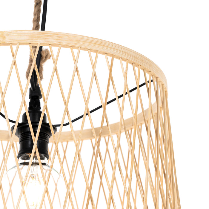 QAZQA Landelijke buiten hanglamp rotan 40 cm - Calamus