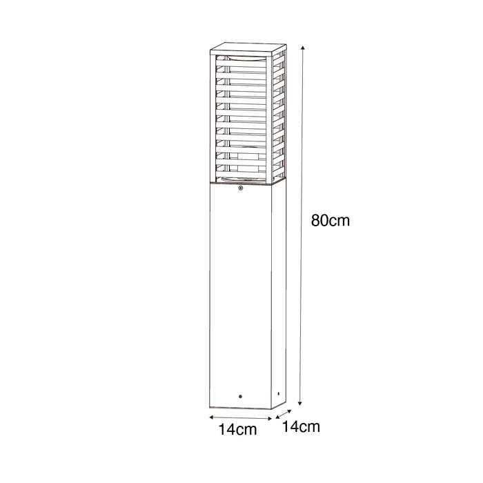 QAZQA Moderne staande buitenlamp zwart 80 cm IP44 - Reims