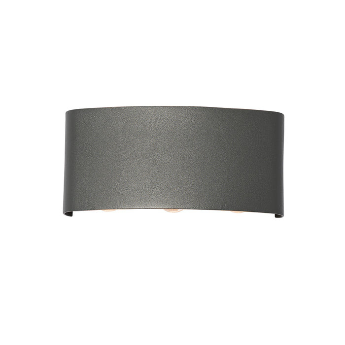 QAZQA Buiten wandlamp donkergrijs incl. LED 6-lichts IP54 - Silly