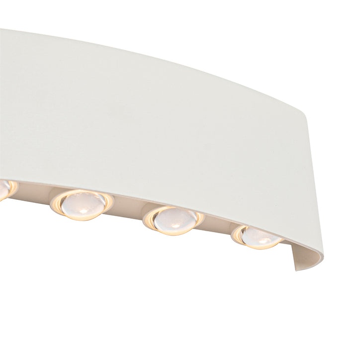 QAZQA Buiten wandlamp wit incl. LED 10-lichts IP54 - Silly