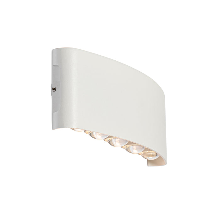 QAZQA Buiten wandlamp wit incl. LED 10-lichts IP54 - Silly