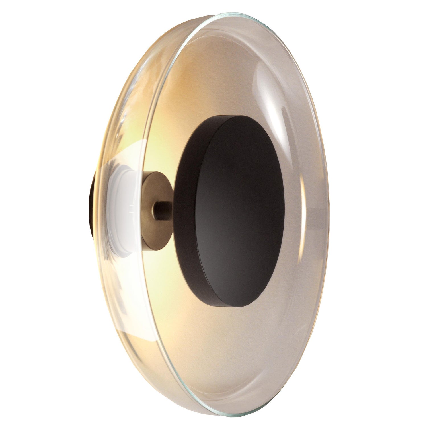 Marset Aura Plus wandlamp LED Ø25 transparant smoked