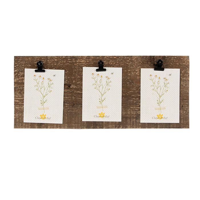 Clayre & Eef Fotolijst  36x3x15 cm Bruin Hout Rechthoek Fotohouder