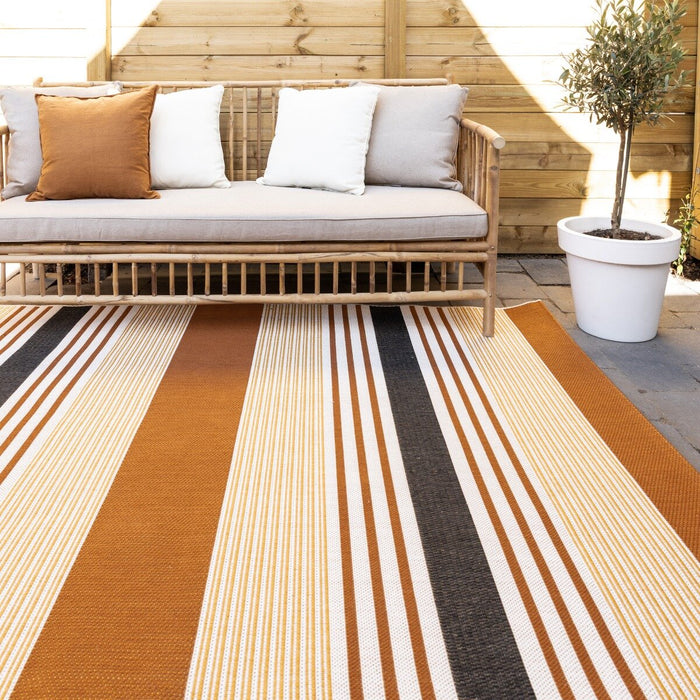 Buitenkleed Nariox donkerbruin|lichtbruin|zwart - 200 x 290 cm (L)