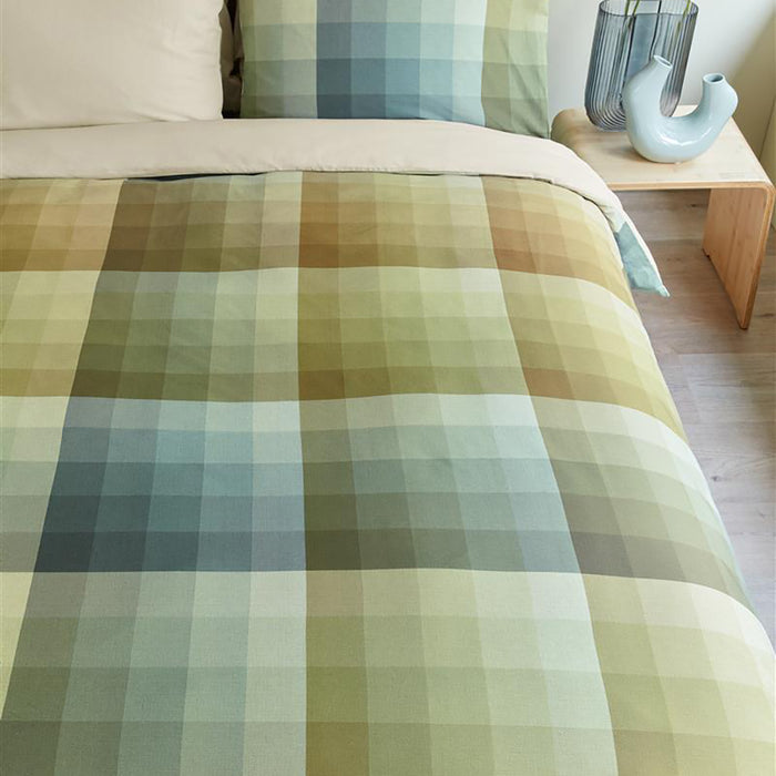 Beddinghouse Dorian Dekbedovertrek 240 x 200/220 cm - Grijsgroen