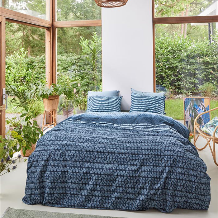 Beddinghouse Yori Dekbedovertrek 140 x 200/220 cm - Blauw